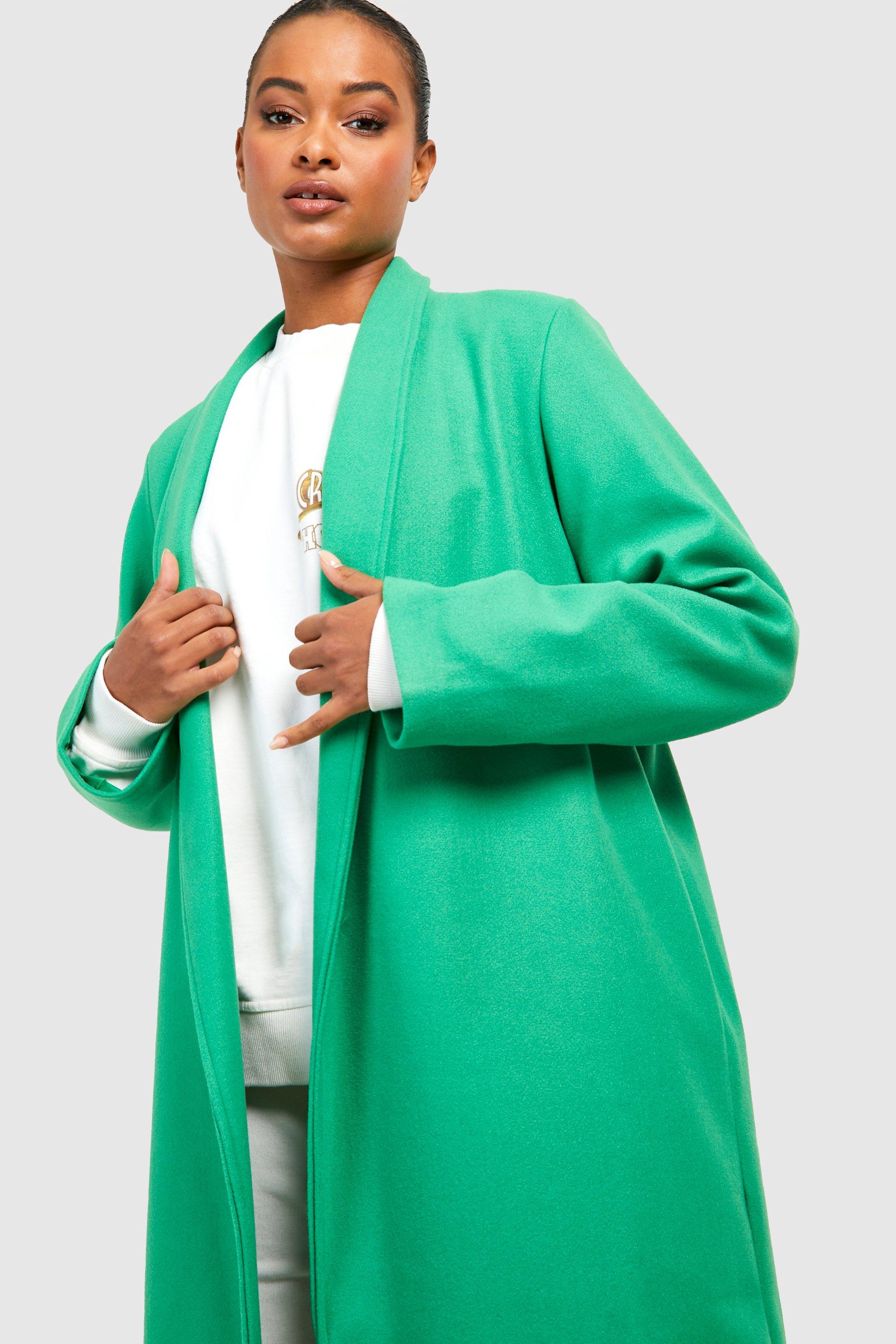 Boohoo hot sale green coat